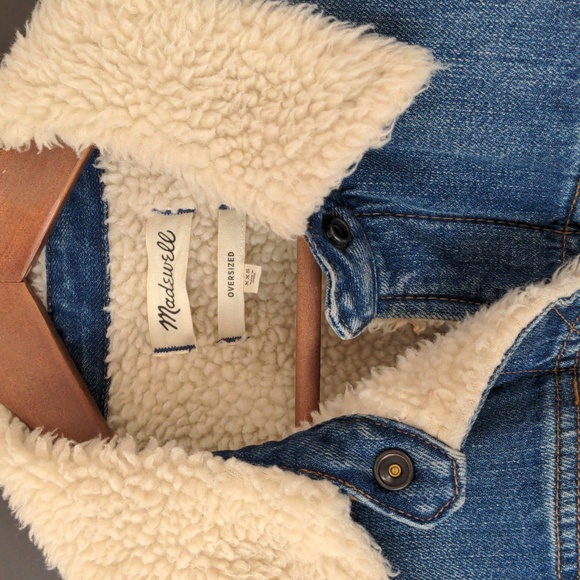 Madewell Oversized Jean Jacket Sherpa Edition - Picture 4 of 7